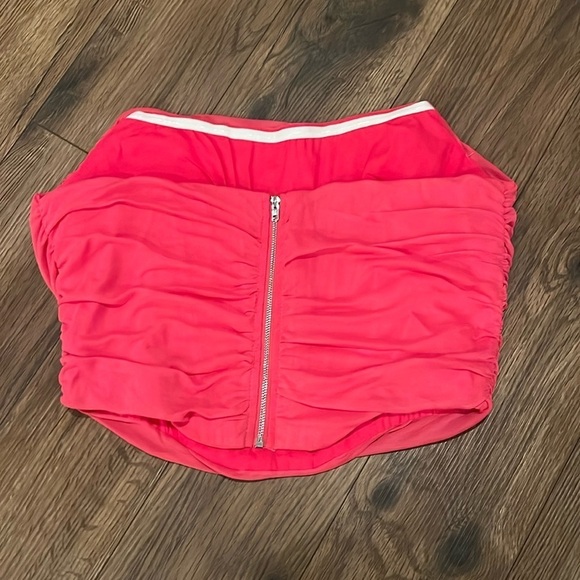 size XL pink rouched strapless corset top - Picture 2 of 2